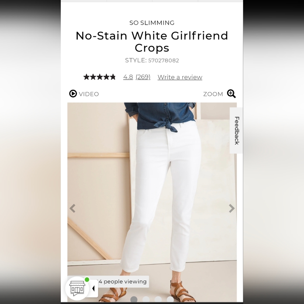 Chico's So Slimming Crop Jeans size 8